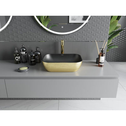 Mexen Rita bordmonteret vask sort/guld 45,5 x 32,5 cm 1 stk.