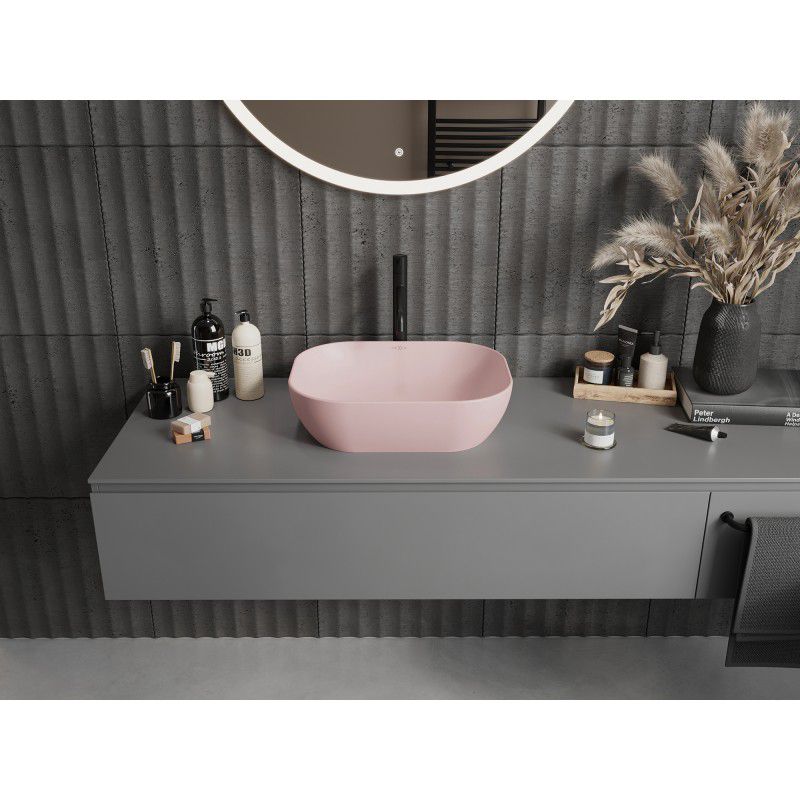 Mexen Rosa bordmonteret vask 50 x 40 cm mat-lyserød 1 stk.