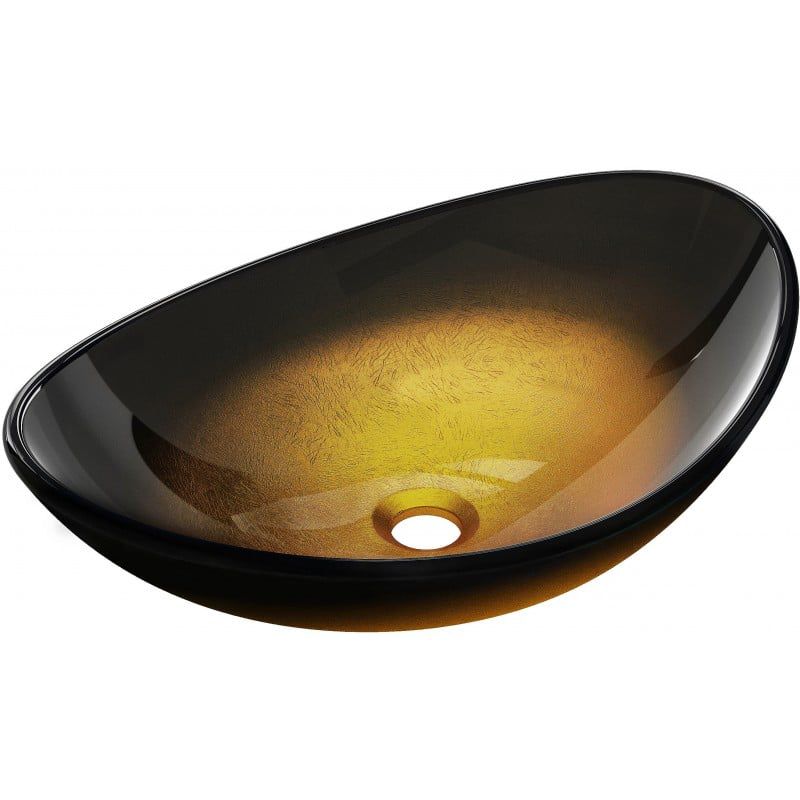 Mexen Sonia bordmonteret vask i gyldent glas 54 x 37 cm, 1 stk.
