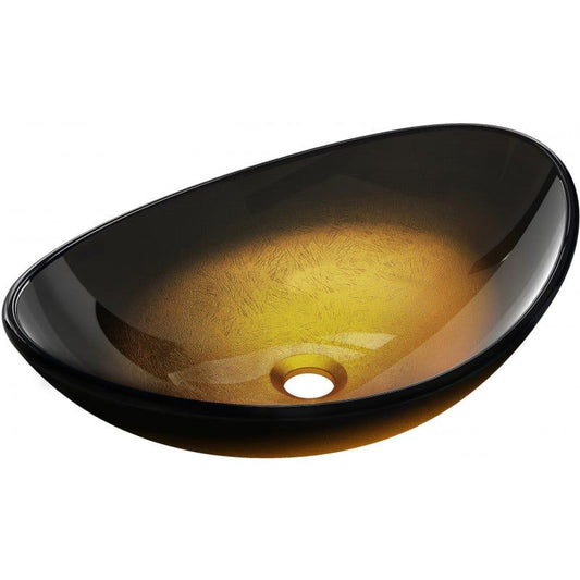 Mexen Sonia bordmonteret vask i gyldent glas 54 x 37 cm, 1 stk.