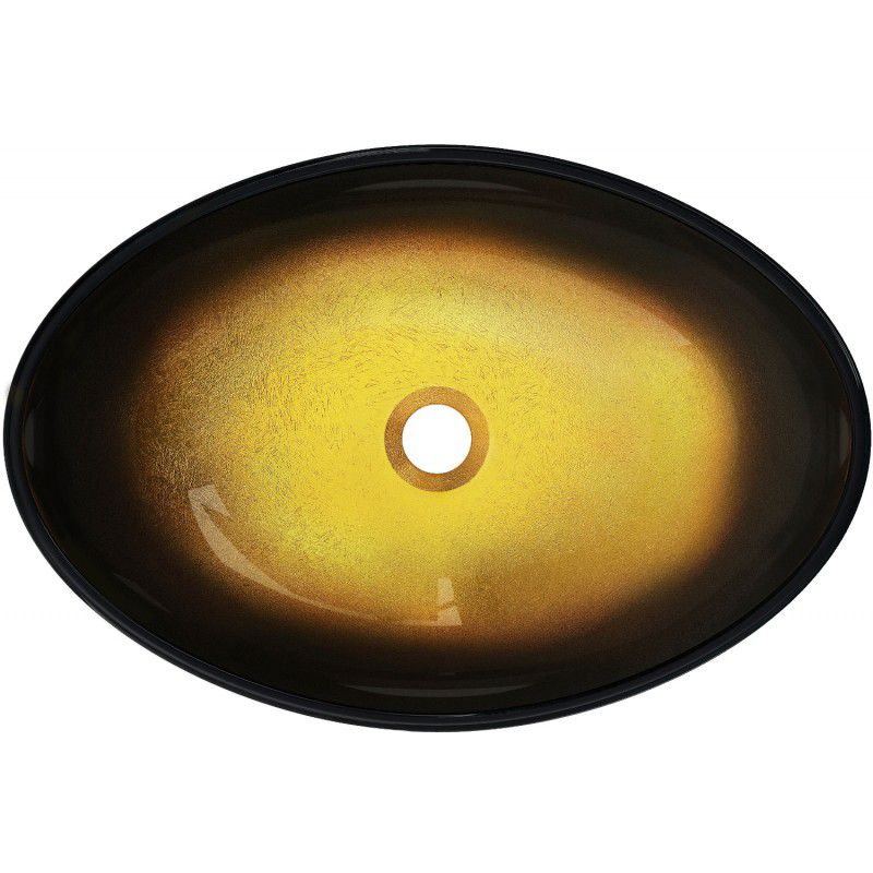 Mexen Sonia bordmonteret vask i gyldent glas 54 x 37 cm, 1 stk.