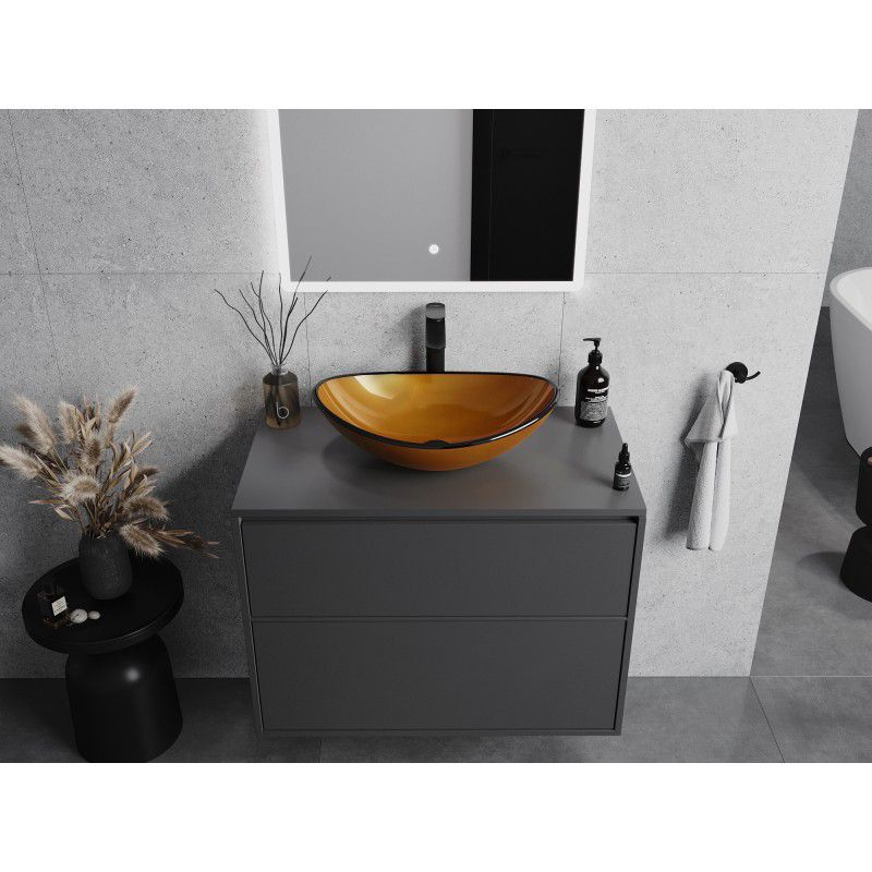 Mexen Sonia bordmonteret vask i guld 54 x 37 cm