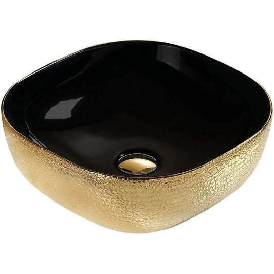 Mexen Vera bordmonteret vask 42 x 42 cm i guld-sort, 1 stk.
