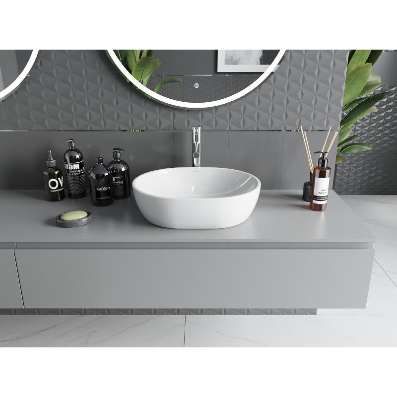 Mexen Viki bordmonteret vask 48 x 35 cm hvid 1 stk.