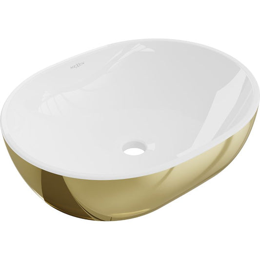 Mexen Viki bordmonteret vask hvid-guld 48 x 35 cm 1 stk.