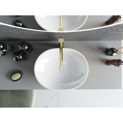 Mexen Viki bordmonteret vask hvid-guld 48 x 35 cm 1 stk.