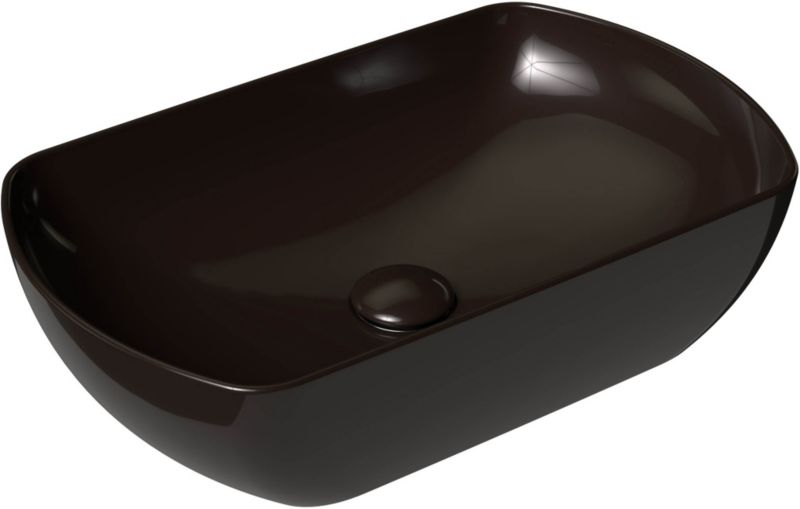 Ravak Ceramik Slim O 50 cm bordmonteret vask i sort