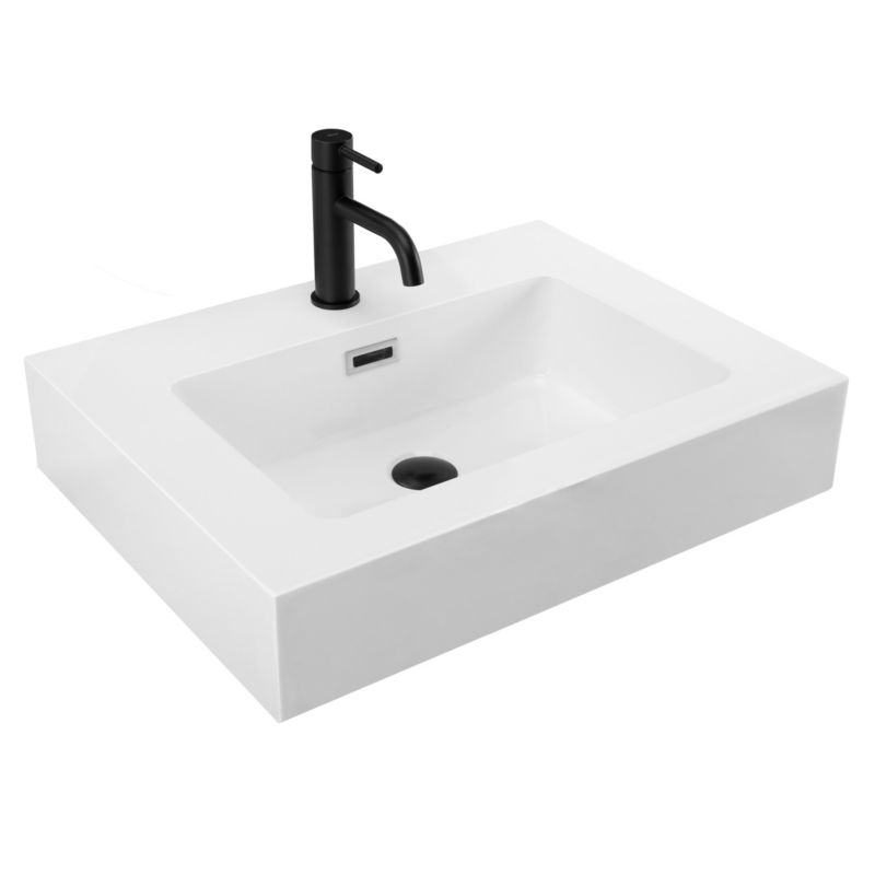 Rea Alison bordmonteret rektangulært hvid vask 61 x 46 x 12 cm 1 stk