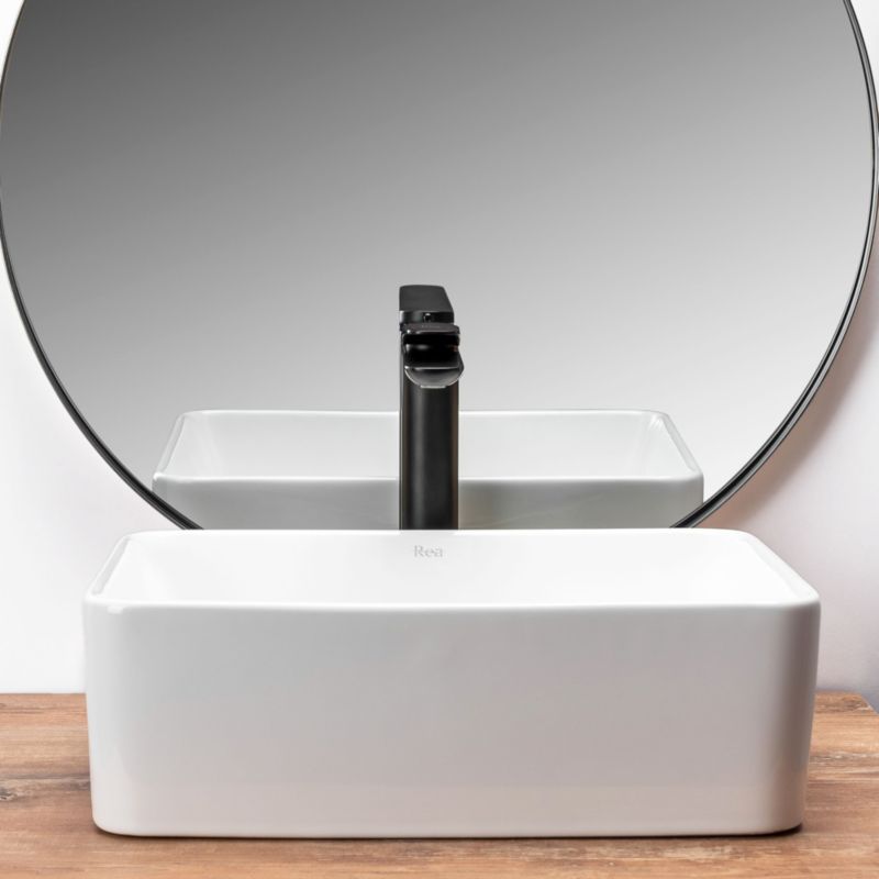 Keramisk Håndvask Rektangulær Hvid 41x31x13,5 cm