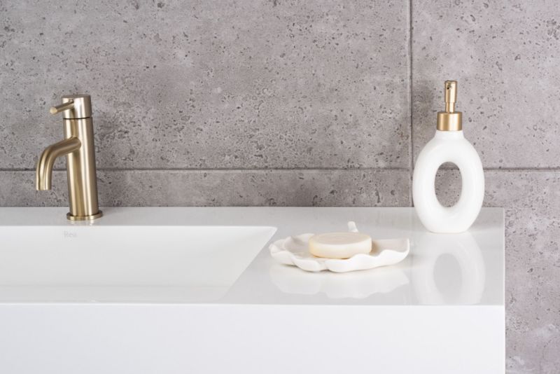 Rea Archi rektangulær bordmonteret vask hvid 75 x 43 x 14 cm 1 stk