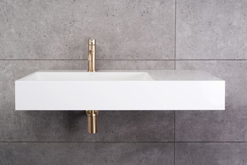 Rea Archi rektangulær bordmonteret vask hvid 75 x 43 x 14 cm 1 stk