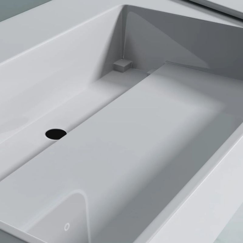 Rea Archi rektangulær bordmonteret vask hvid 75 x 43 x 14 cm 1 stk