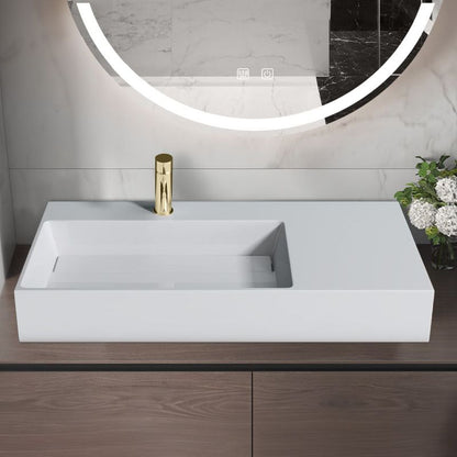 Rea Archi rektangulær bordmonteret vask hvid 75 x 43 x 14 cm 1 stk
