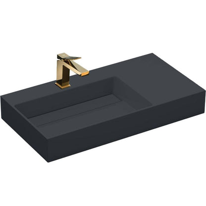 Rea Archi rektangulær bordmonteret vask i grå 89,5 x 48 x 13 cm, 1 stk