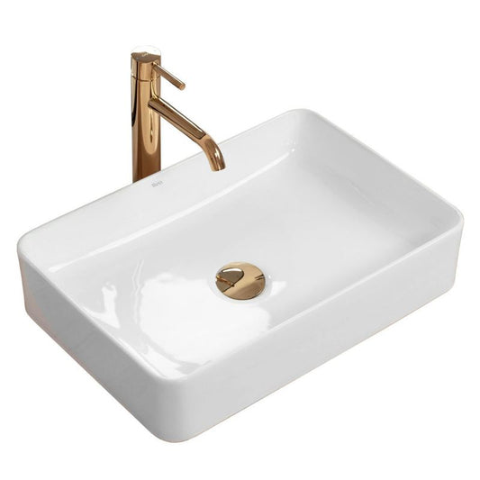 Rea Avia rektangulær bordmonteret vask i hvid 51 x 34,5 x 11 cm 1 stk