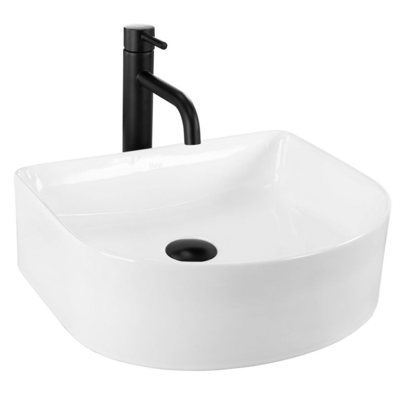 Rea Clara rund bordmonteret vask hvid 40 x 35 x 13 cm 1 stk