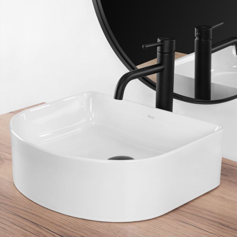 Rea Clara rund bordmonteret vask hvid 40 x 35 x 13 cm 1 stk