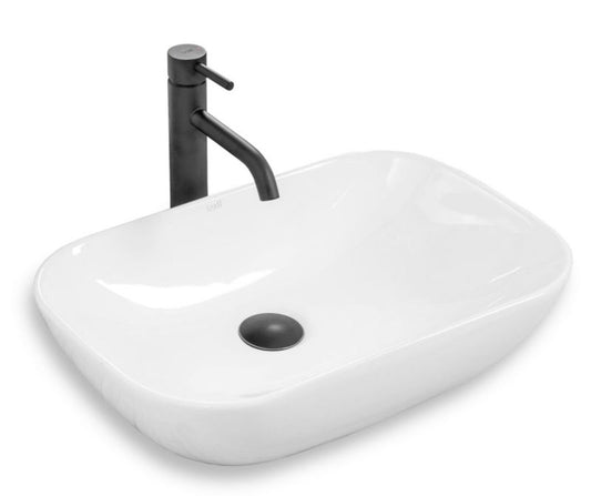 Claudia oval bordmonteret vask i hvid 51 x 34 x 13 cm - 1 stk