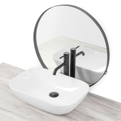 Claudia oval bordmonteret vask i hvid 51 x 34 x 13 cm - 1 stk