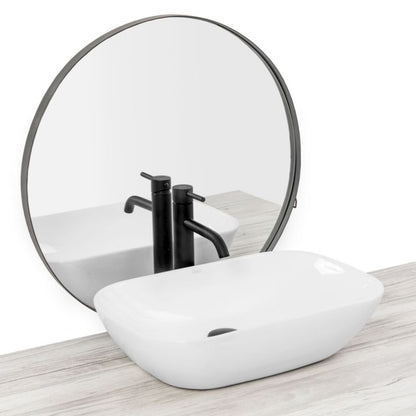Claudia oval bordmonteret vask i hvid 51 x 34 x 13 cm - 1 stk
