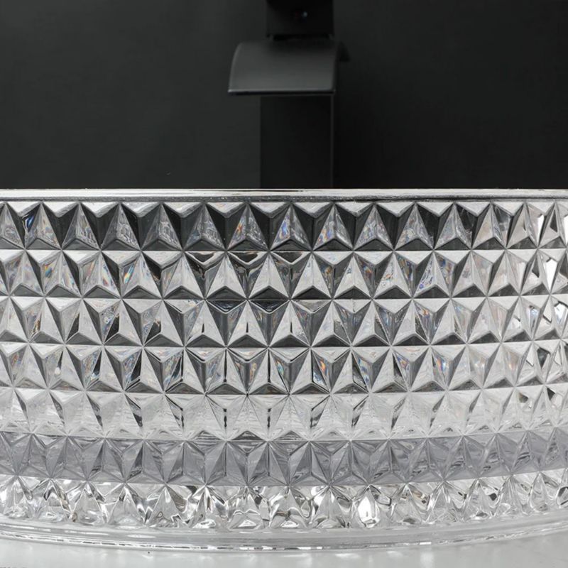 Rea Cristal rund glasvask til bordmontering transparent 35,5 x 33,5 x 11,5 cm 1 stk