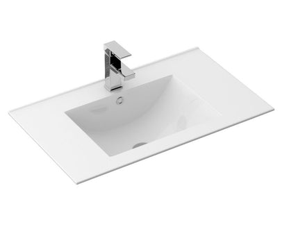 Rea Dafne rektangulær bordmonteret vask hvid 76 x 46,5 x 18 cm 1 stk