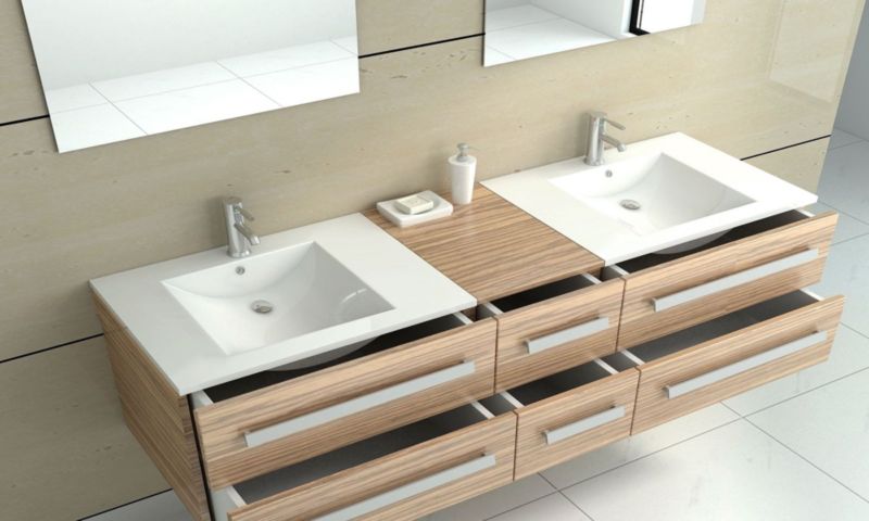Rea Dafne rektangulær bordmonteret vask hvid 76 x 46,5 x 18 cm 1 stk