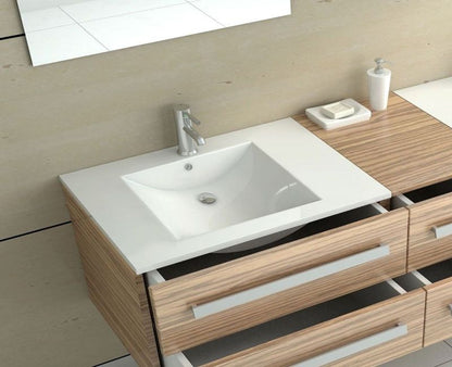 Rea Dafne rektangulær bordmonteret vask hvid 76 x 46,5 x 18 cm 1 stk