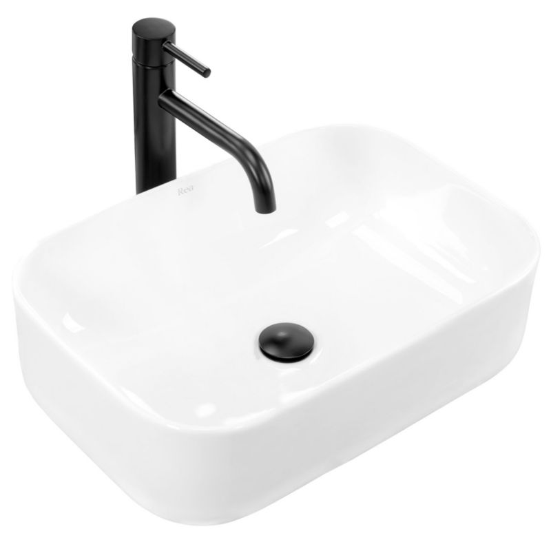 Rea Demi rektangulært bordmonteret vask hvid 51 x 39 x 13,5 cm 1 stk