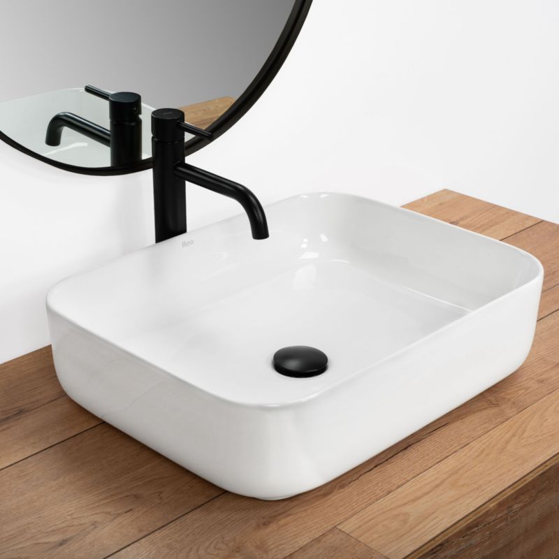 Rea Demi rektangulært bordmonteret vask hvid 51 x 39 x 13,5 cm 1 stk