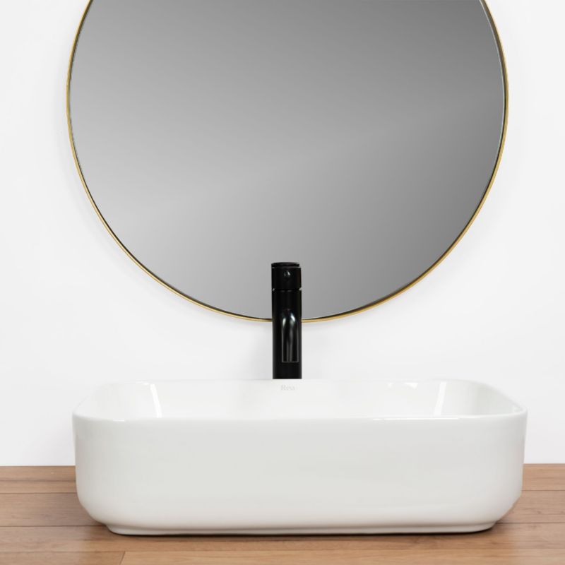 Rea Demi rektangulært bordmonteret vask hvid 51 x 39 x 13,5 cm 1 stk