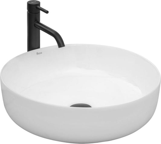 Rea Elma rund bordmonteret vask hvid 45x45x14 cm 1 stk