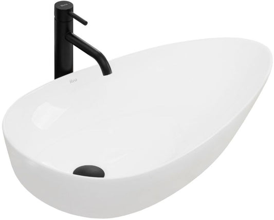 Rea Greta 75 Ovalt Bordmonteret Håndvask Hvid 77 x 43 x 13 cm 1 stk