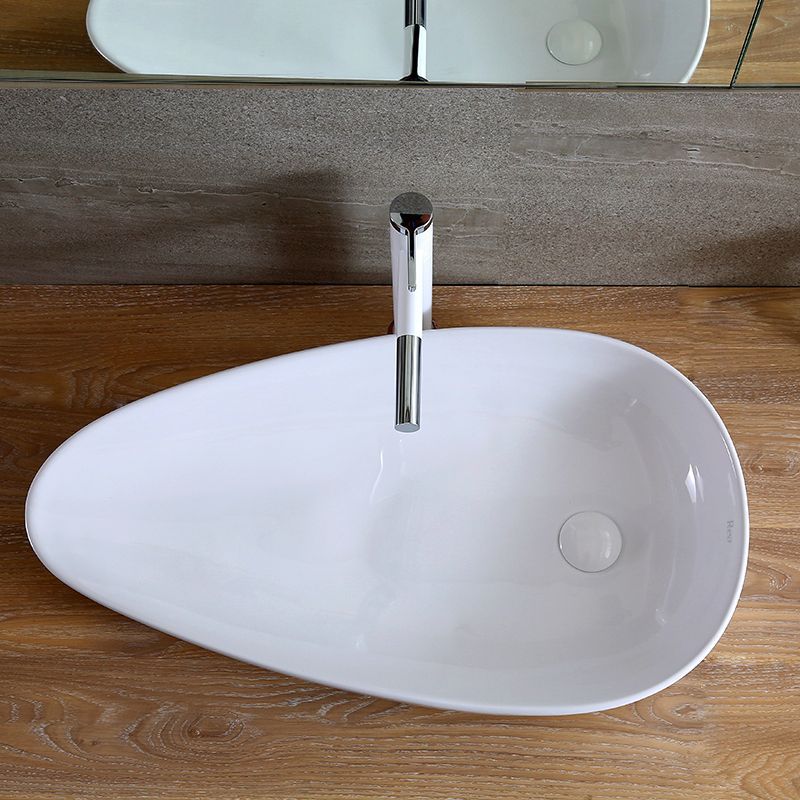 Rea Greta 75 Ovalt Bordmonteret Håndvask Hvid 77 x 43 x 13 cm 1 stk