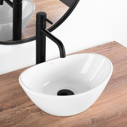 Rea Kate ovalt bordmonteret vask 36,5 x 24,5 x 13 cm hvid 1 stk