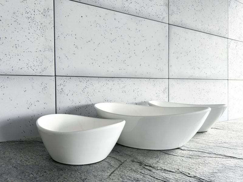 Rea Kate oval bordmonteret vask 56 hvid 55,5 x 33,5 x 16 cm 1 stk