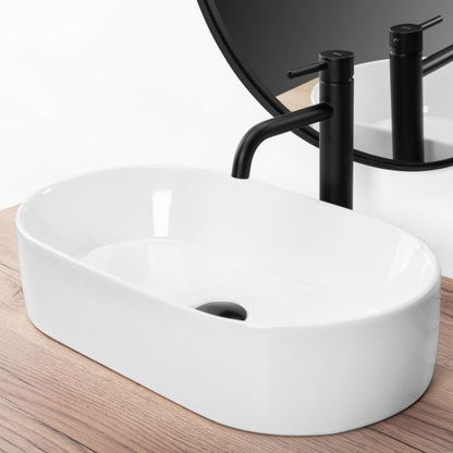 Rea Layla Oval Bordmonteret Håndvask 50 Hvid 53 x 30 x 11,5 cm 1 stk