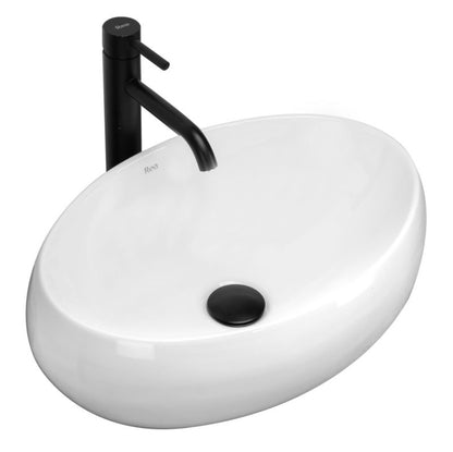 Rea Linda oval bordmonteret vask hvid 48,5 x 34 x 14,5 cm 1 stk