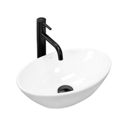 Rea Pamela Mini Oval Bordmonteret Håndvask Hvid 40 x 27 x 14,5 cm 1 stk