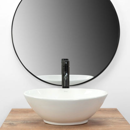 Rea Pamela Mini Oval Bordmonteret Håndvask Hvid 40 x 27 x 14,5 cm 1 stk