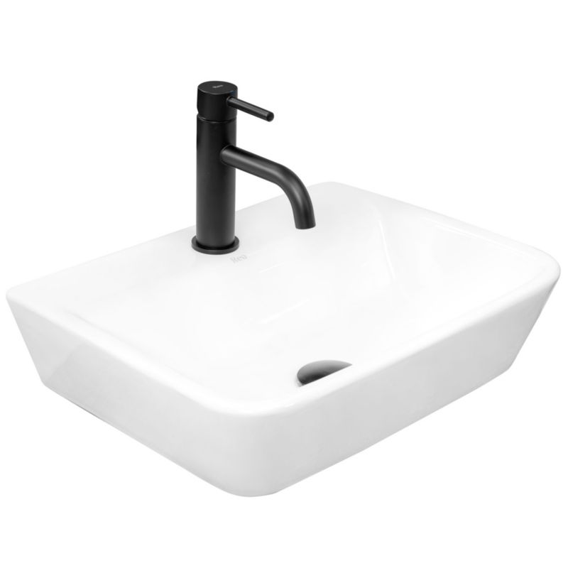 Rea Remi rektangulær bordmonteret vask hvid 45,5 x 36 x 12 cm 1 stk