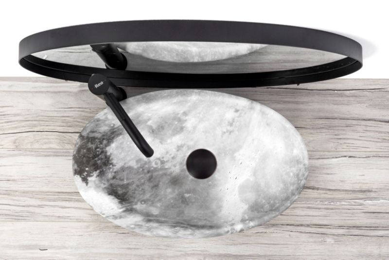 Rea Roxy C Stone L. Ovalt bordmonteret vask i hvid 49 x 31 x 13,5 cm, 1 stk