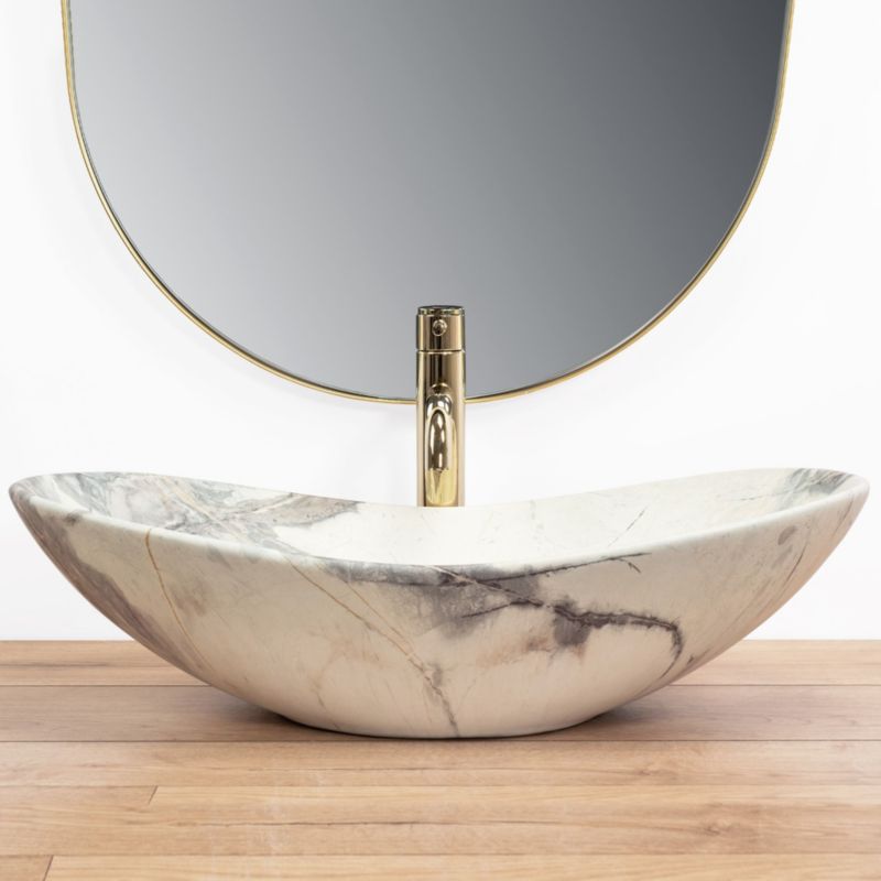 Bordmonteret vask Rea Royal Sand oval hvid 62 x 36 x 16 cm 1 stk