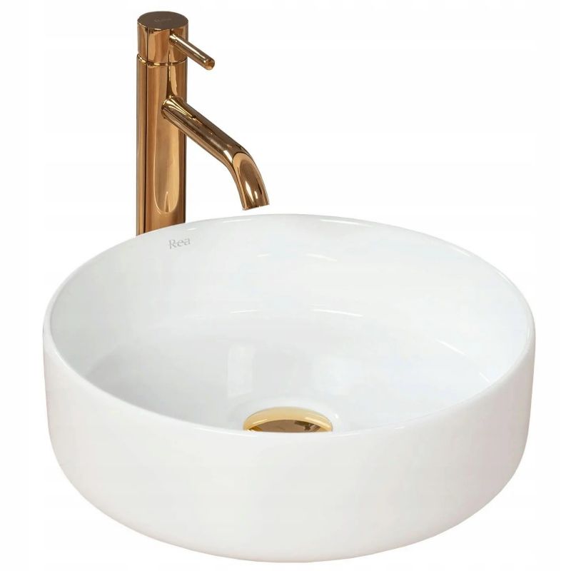 Sami rund bordmonteret vask i hvid 36 x 36 x 11,5 cm, 1 stk