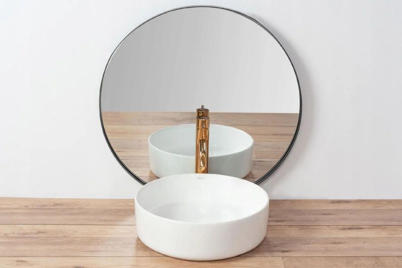 Sami rund bordmonteret vask i hvid 36 x 36 x 11,5 cm, 1 stk