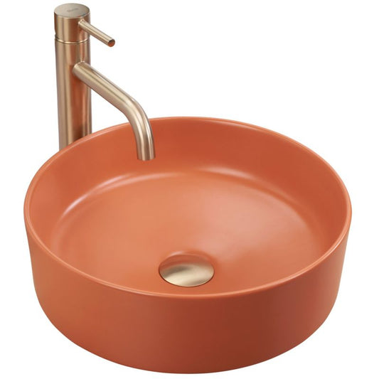 Rea Sami Terra rund bordmonteret vask i orange 36 x 36 x 11,5 cm, 1 stk