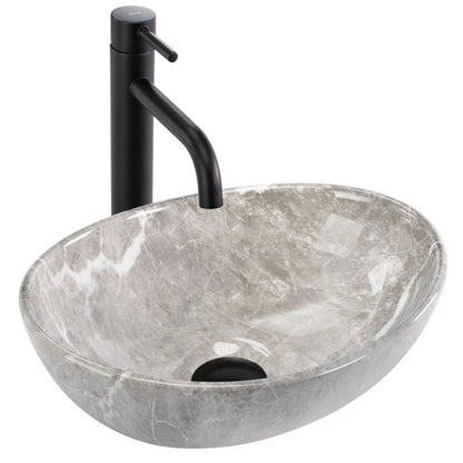 Rea Sofia Mini Grå Oval Bordmonteret Vask 35 x 26 x 12,5 cm 1 stk