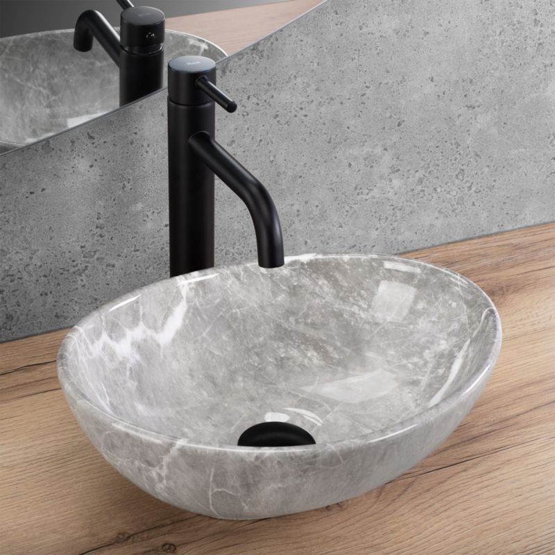 Rea Sofia Mini Grå Oval Bordmonteret Vask 35 x 26 x 12,5 cm 1 stk