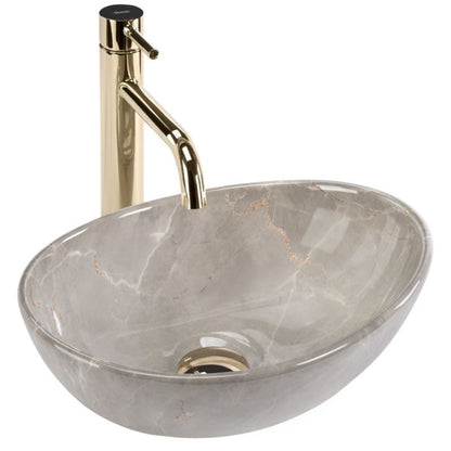 Rea Sofia Mini Kashmir oval bordmonteret vask grå 35 x 26 x 12,5 cm 1 stk