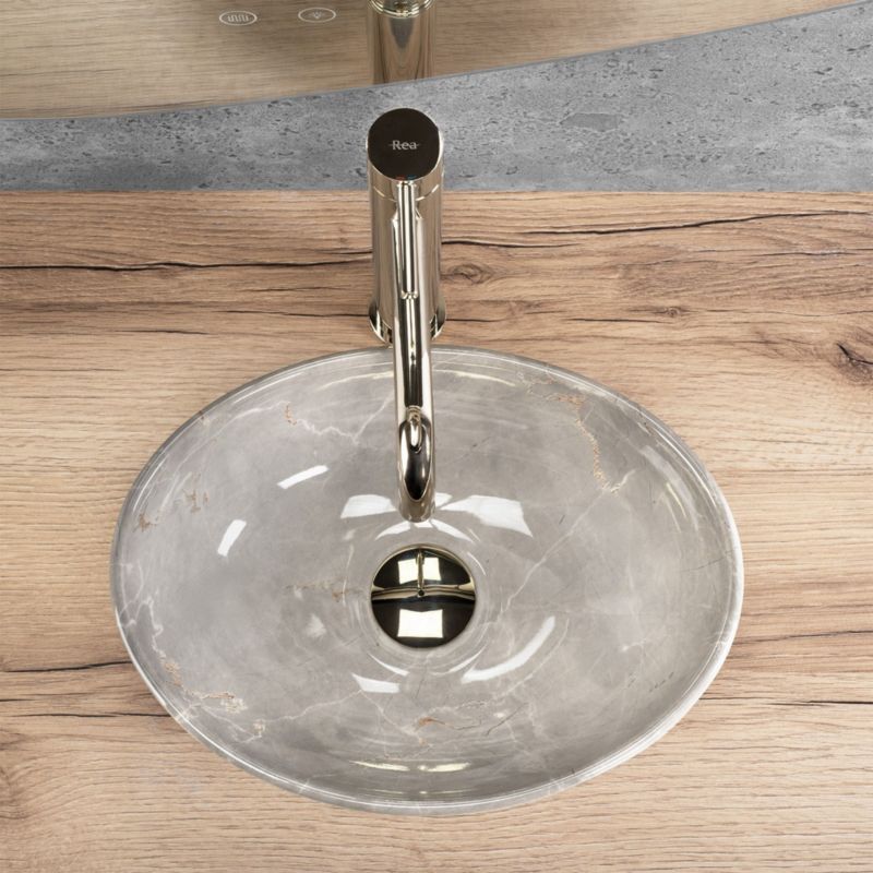 Rea Sofia Mini Kashmir oval bordmonteret vask grå 35 x 26 x 12,5 cm 1 stk